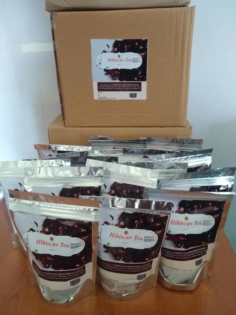 Product image - Tea made from Hibiscus Flower sourced  from the very best farms. Black Hibiscus is rich in antioxidants and drinking this tea improves sleep quality.  delivered to you as tea bags that can be eaily steeped for best results. simply add boiling water to one tea bag in cup, leave for 2 to three minutes for the perfect brew. Add sugar or not this sour tea has the best flavour